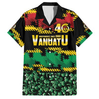 Vanuatu 46th Year Anniversary Hawaiian Shirt 30 July 1980 Hibiscus Seamless Pattern