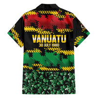 Vanuatu 46th Year Anniversary Hawaiian Shirt 30 July 1980 Hibiscus Seamless Pattern