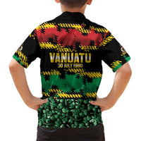 Vanuatu 46th Year Anniversary Hawaiian Shirt 30 July 1980 Hibiscus Seamless Pattern