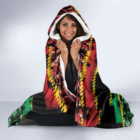 Vanuatu 46th Year Anniversary Hooded Blanket 30 July 1980 Hibiscus Seamless Pattern