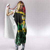 Vanuatu 46th Year Anniversary Hooded Blanket 30 July 1980 Hibiscus Seamless Pattern