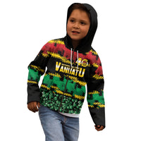 Vanuatu 46th Year Anniversary Kid Hoodie 30 July 1980 Hibiscus Seamless Pattern LT9 - Polynesian Pride