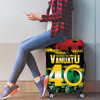 Vanuatu 46th Year Anniversary Luggage Cover 30 July 1980 Hibiscus Seamless Pattern LT9 - Polynesian Pride