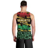 Vanuatu 46th Year Anniversary Men Tank Top 30 July 1980 Hibiscus Seamless Pattern LT9 - Polynesian Pride