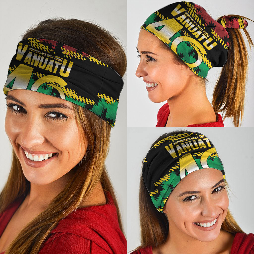 Vanuatu 46th Year Anniversary Neck Gaiter 30 July 1980 Hibiscus Seamless Pattern LT9 - Polynesian Pride