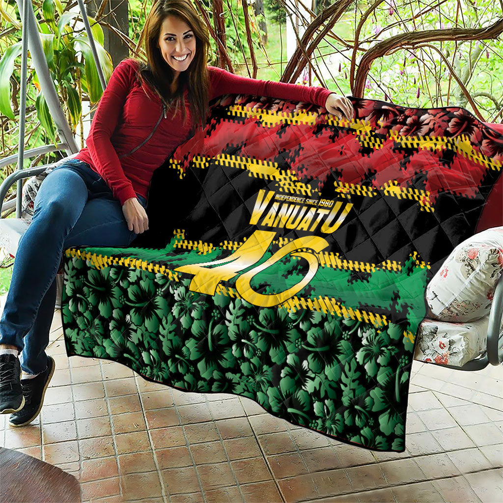 Vanuatu 46th Year Anniversary Quilt 30 July 1980 Hibiscus Seamless Pattern LT9 - Polynesian Pride