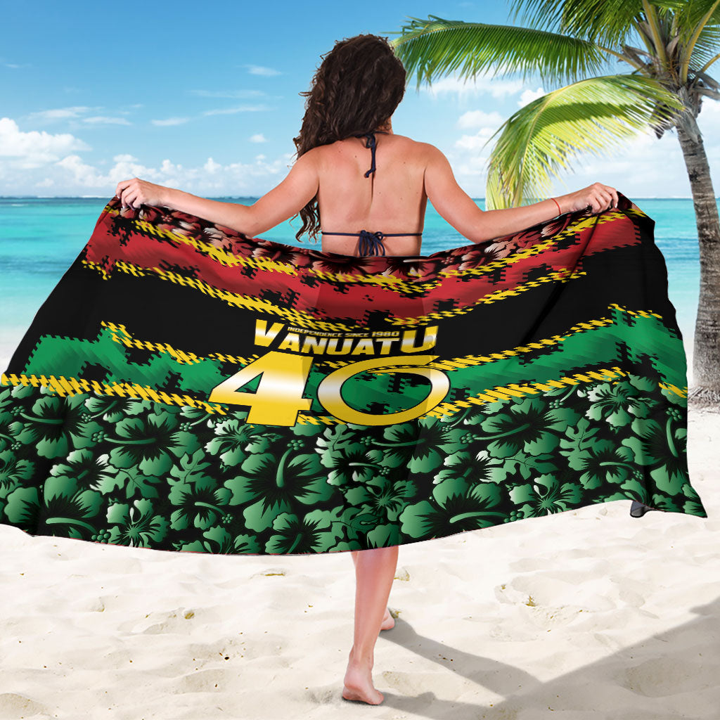 Vanuatu 46th Year Anniversary Sarong 30 July 1980 Hibiscus Seamless Pattern LT9 - Polynesian Pride
