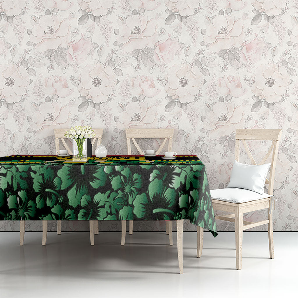 Vanuatu 46th Year Anniversary Tablecloth 30 July 1980 Hibiscus Seamless Pattern LT9 - Polynesian Pride