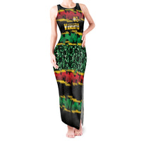 Vanuatu 46th Year Anniversary Tank Maxi Dress 30 July 1980 Hibiscus Seamless Pattern