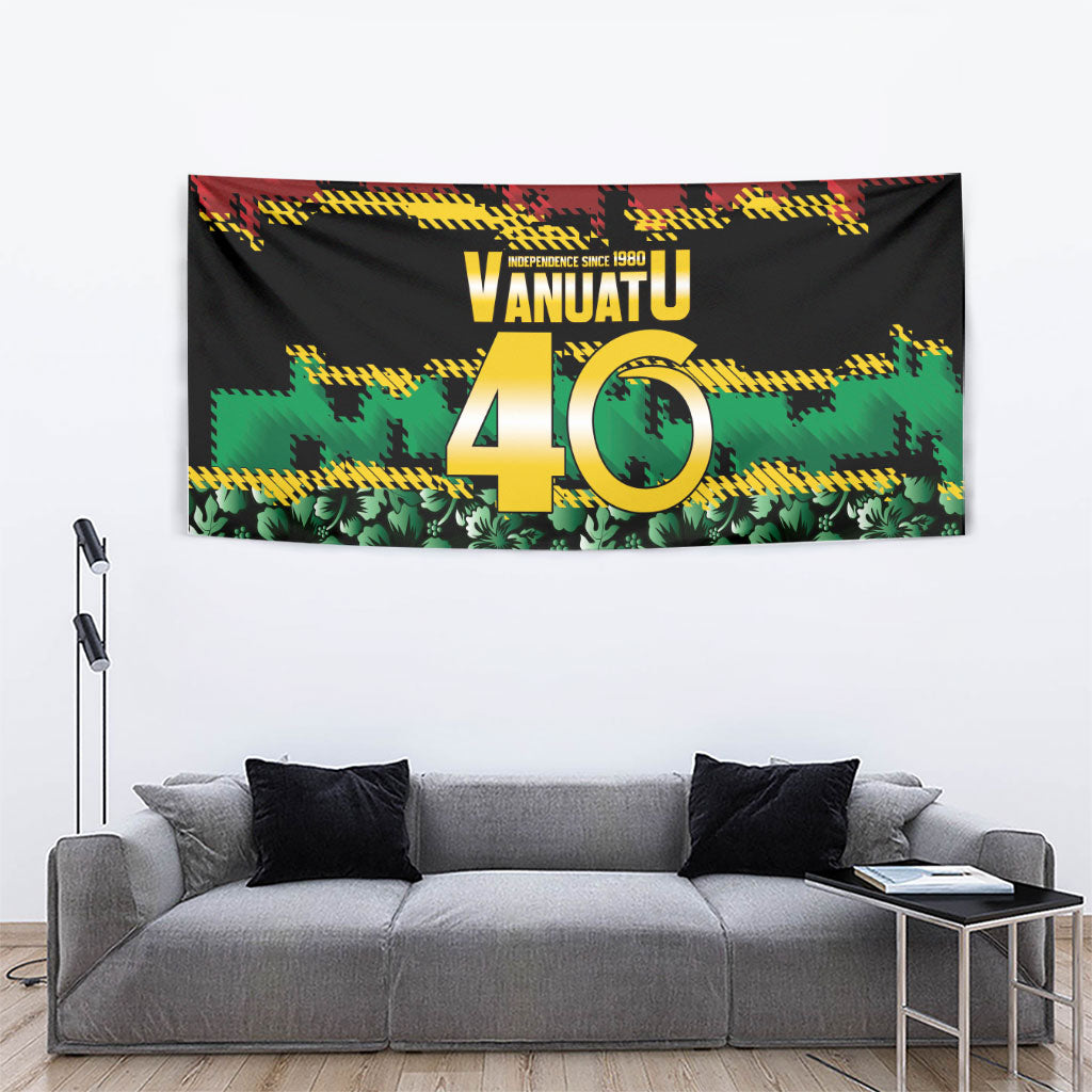 Vanuatu 46th Year Anniversary Tapestry 30 July 1980 Hibiscus Seamless Pattern LT9 - Polynesian Pride