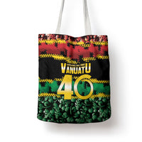 Vanuatu 46th Year Anniversary Tote Bag 30 July 1980 Hibiscus Seamless Pattern LT9 - Polynesian Pride