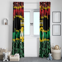 Vanuatu 46th Year Anniversary Window Curtain 30 July 1980 Hibiscus Seamless Pattern LT9 - Polynesian Pride