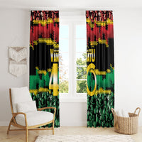 Vanuatu 46th Year Anniversary Window Curtain 30 July 1980 Hibiscus Seamless Pattern LT9 - Polynesian Pride