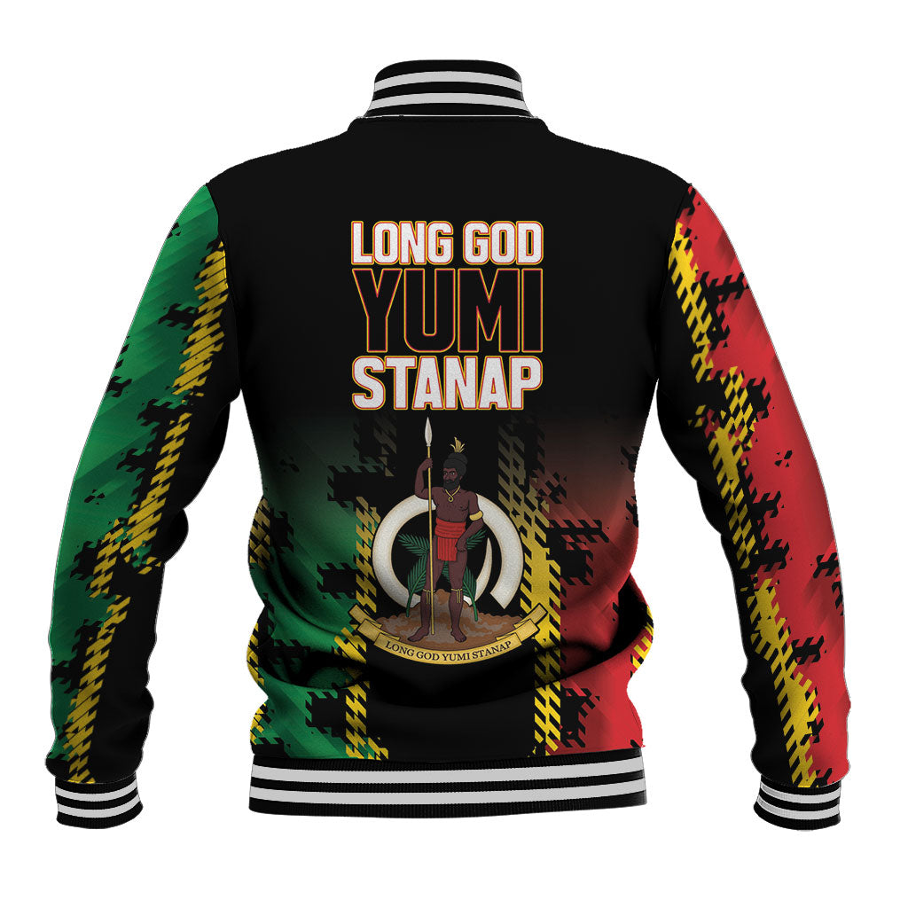 Vanuatu 46th Year Anniversary Baseball Jacket Tamtam Slit Drums Long God Yumi Stanap