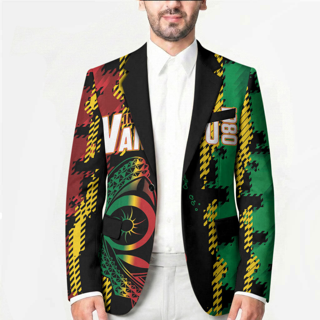 Vanuatu 46th Year Anniversary Blazer Tamtam Slit Drums Long God Yumi Stanap LT9 - Polynesian Pride