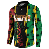 Vanuatu 46th Year Anniversary Button Sweatshirt Tamtam Slit Drums Long God Yumi Stanap