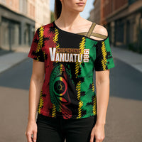 Vanuatu 46th Year Anniversary Cross Shoulder Shirt Tamtam Slit Drums Long God Yumi Stanap LT9 - Polynesian Pride