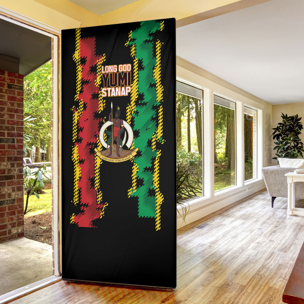 Vanuatu 46th Year Anniversary Door Cover Tamtam Slit Drums Long God Yumi Stanap LT9 - Polynesian Pride