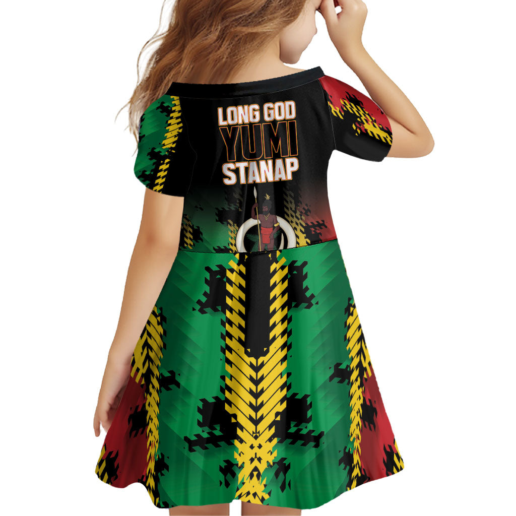 Vanuatu 46th Year Anniversary Family Matching Off Shoulder Maxi Dress and Hawaiian Shirt Tamtam Slit Drums Long God Yumi Stanap