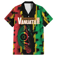 Vanuatu 46th Year Anniversary Family Matching Puletasi and Hawaiian Shirt Tamtam Slit Drums Long God Yumi Stanap
