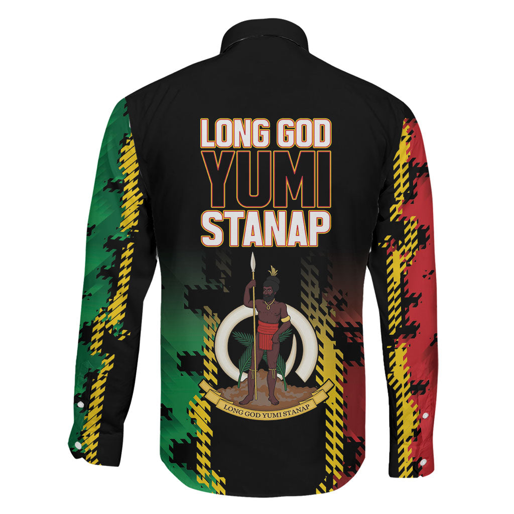 Vanuatu 46th Year Anniversary Family Matching Summer Maxi Dress and Hawaiian Shirt Tamtam Slit Drums Long God Yumi Stanap