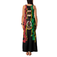 Vanuatu 46th Year Anniversary Family Matching Tank Maxi Dress and Hawaiian Shirt Tamtam Slit Drums Long God Yumi Stanap