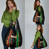 Vanuatu 46th Year Anniversary Grocery Bag Tamtam Slit Drums Long God Yumi Stanap LT9 - Polynesian Pride