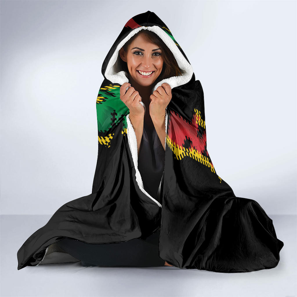 Vanuatu 46th Year Anniversary Hooded Blanket Tamtam Slit Drums Long God Yumi Stanap