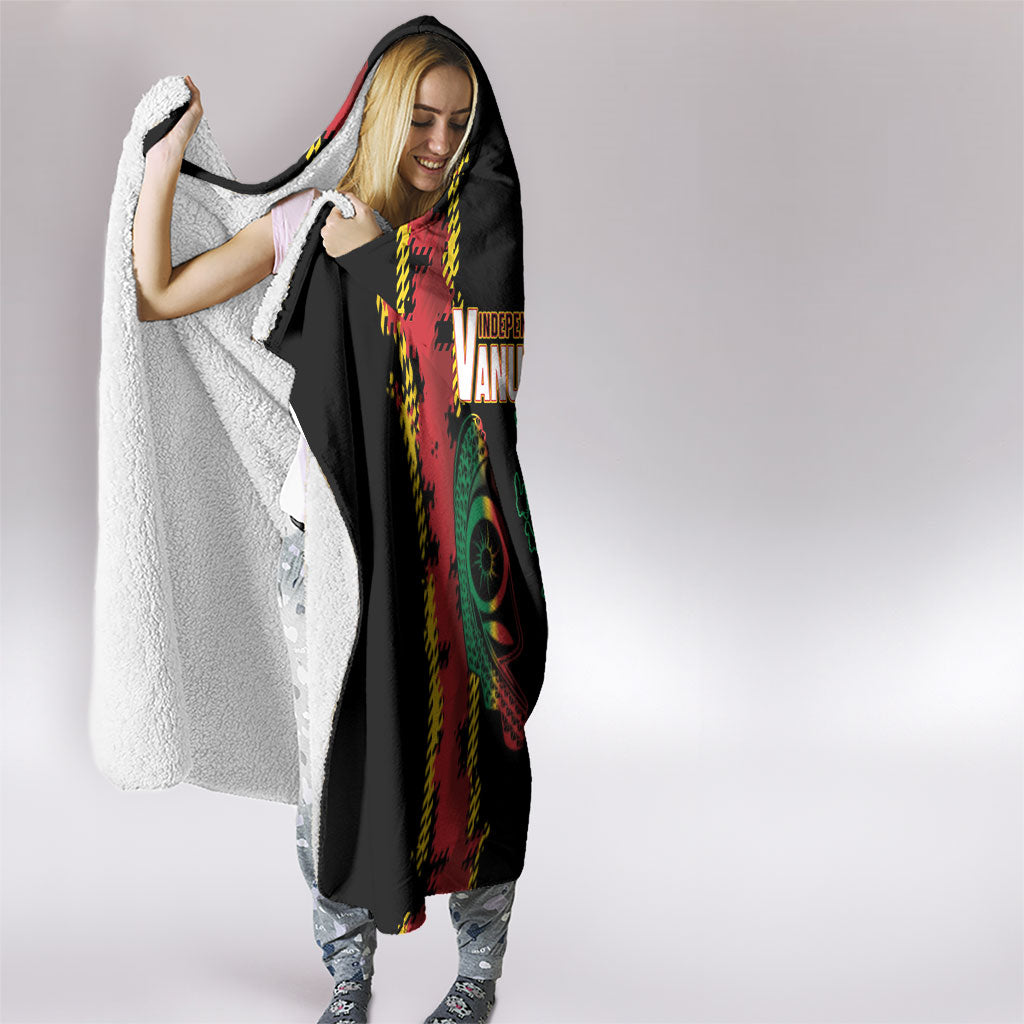 Vanuatu 46th Year Anniversary Hooded Blanket Tamtam Slit Drums Long God Yumi Stanap