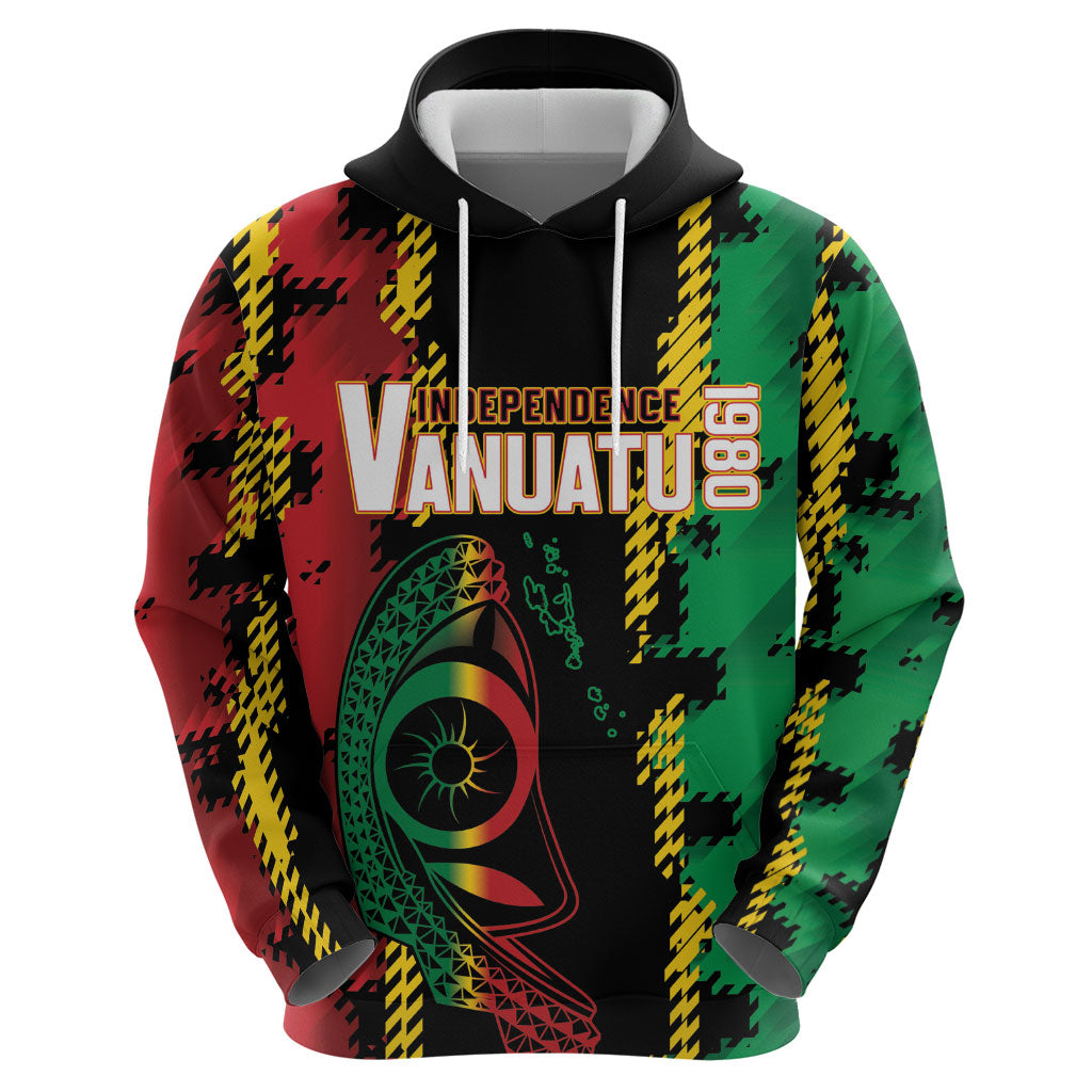 Vanuatu 46th Year Anniversary Hoodie Tamtam Slit Drums Long God Yumi Stanap LT9 - Polynesian Pride