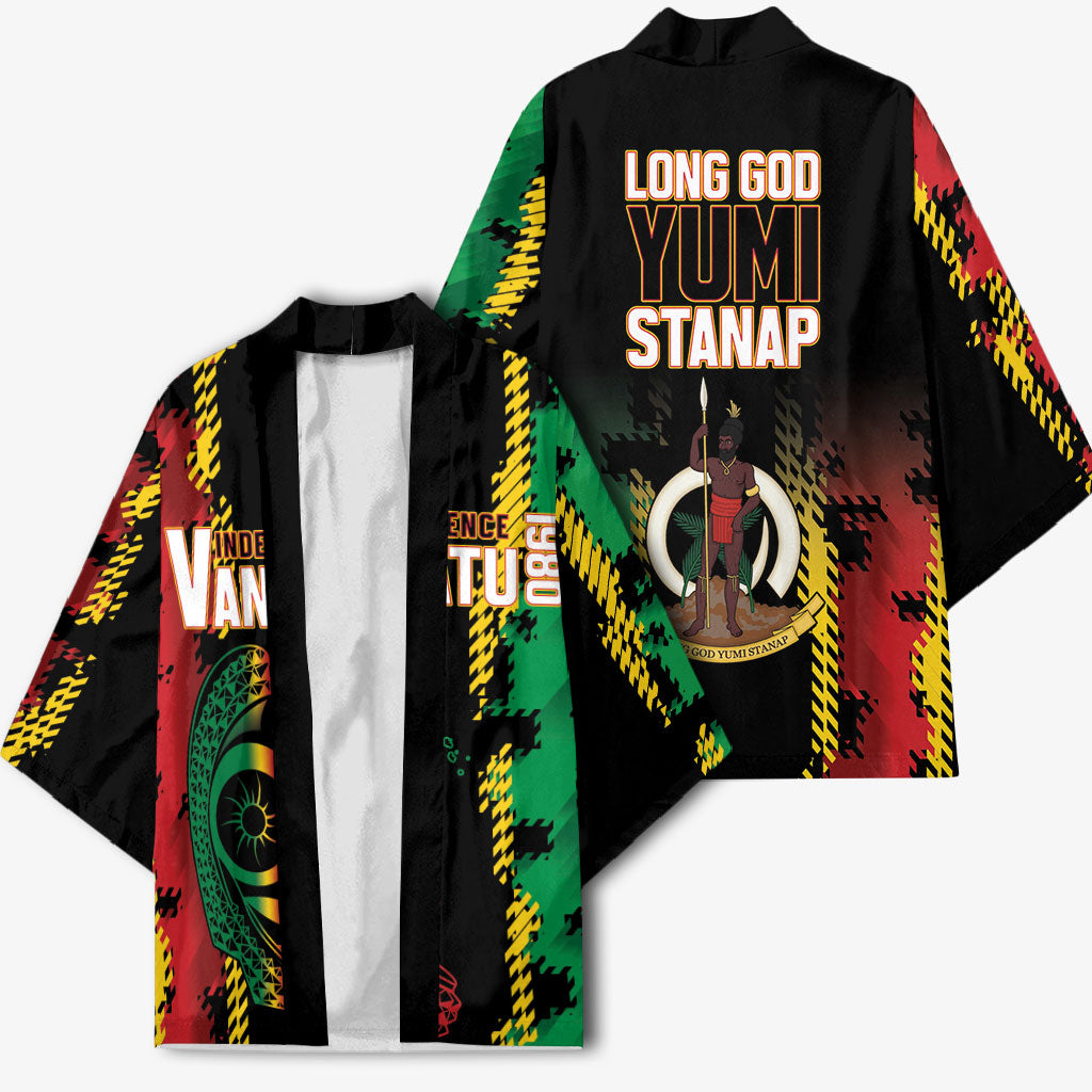 Vanuatu 46th Year Anniversary Kimono Tamtam Slit Drums Long God Yumi Stanap LT9 - Polynesian Pride