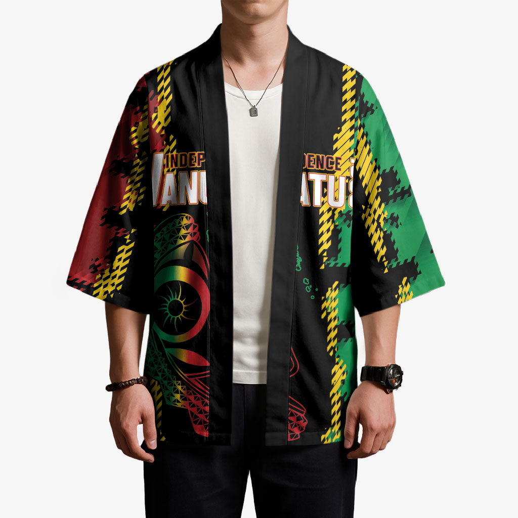 Vanuatu 46th Year Anniversary Kimono Tamtam Slit Drums Long God Yumi Stanap LT9 - Polynesian Pride