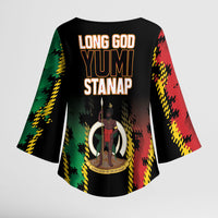 Vanuatu 46th Year Anniversary Kimono Sleeve Blouse Tamtam Slit Drums Long God Yumi Stanap LT9 - Polynesian Pride