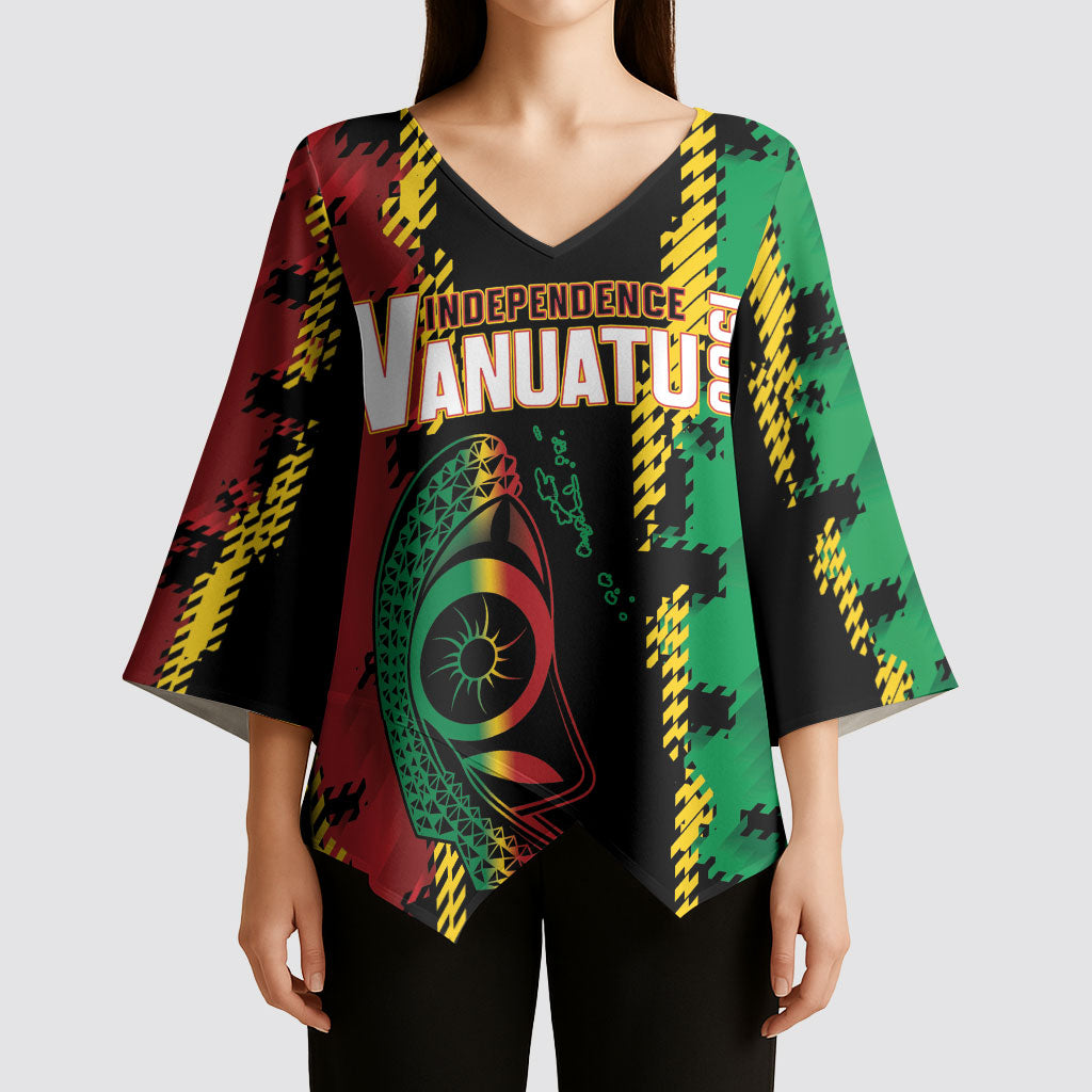 Vanuatu 46th Year Anniversary Kimono Sleeve Blouse Tamtam Slit Drums Long God Yumi Stanap LT9 - Polynesian Pride
