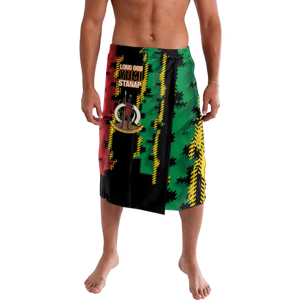 Vanuatu 46th Year Anniversary Lavalava Tamtam Slit Drums Long God Yumi Stanap LT9 Black - Polynesian Pride