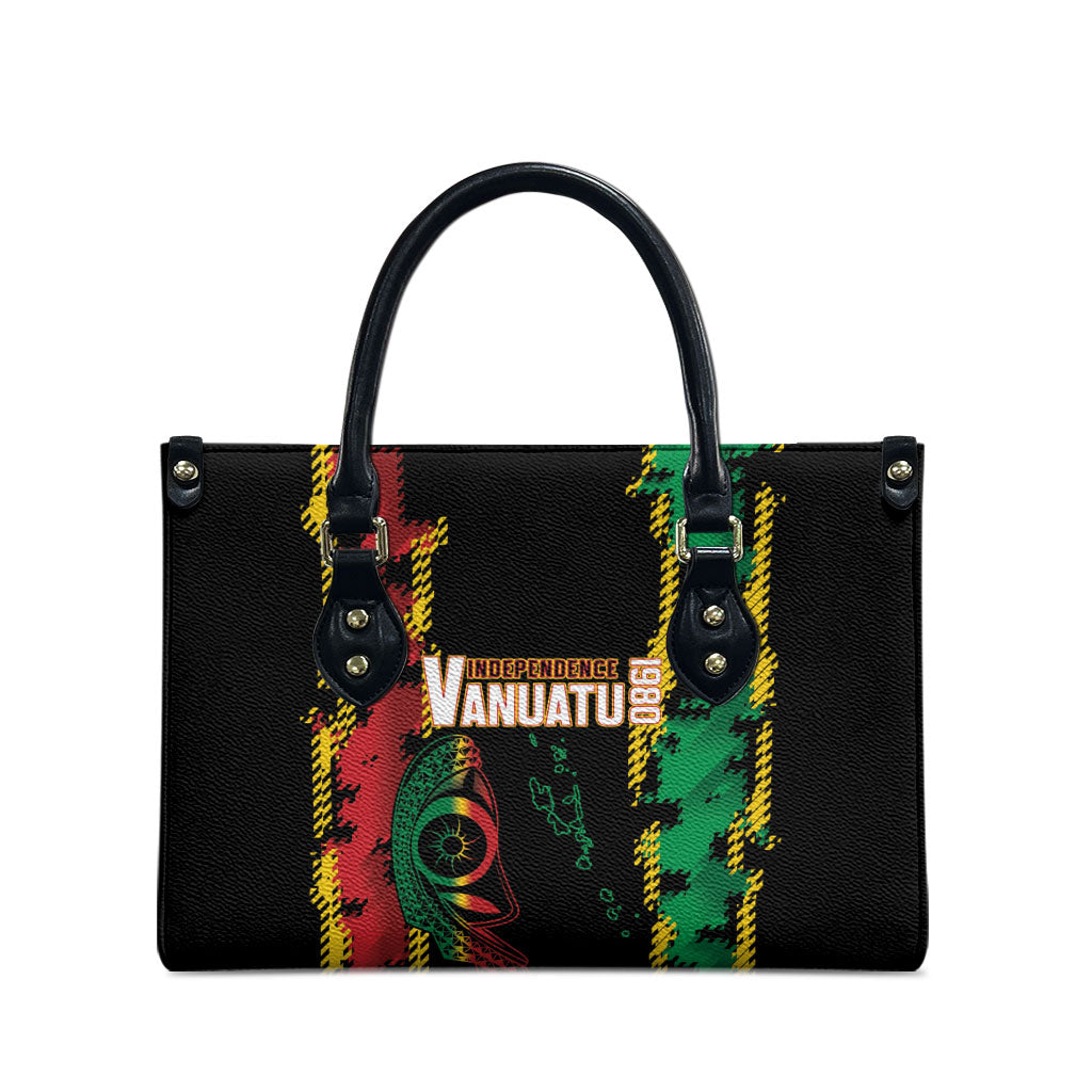 Vanuatu 46th Year Anniversary Leather Bag Tamtam Slit Drums Long God Yumi Stanap LT9 - Polynesian Pride