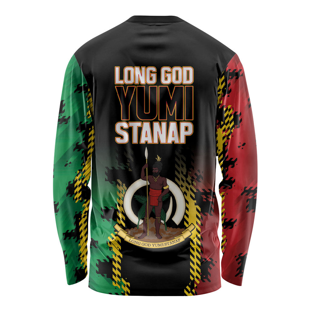 Vanuatu 46th Year Anniversary Long Sleeve Shirt Tamtam Slit Drums Long God Yumi Stanap LT9 - Polynesian Pride
