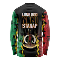 Vanuatu 46th Year Anniversary Long Sleeve Shirt Tamtam Slit Drums Long God Yumi Stanap LT9 - Polynesian Pride