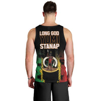 Vanuatu 46th Year Anniversary Men Tank Top Tamtam Slit Drums Long God Yumi Stanap LT9 - Polynesian Pride