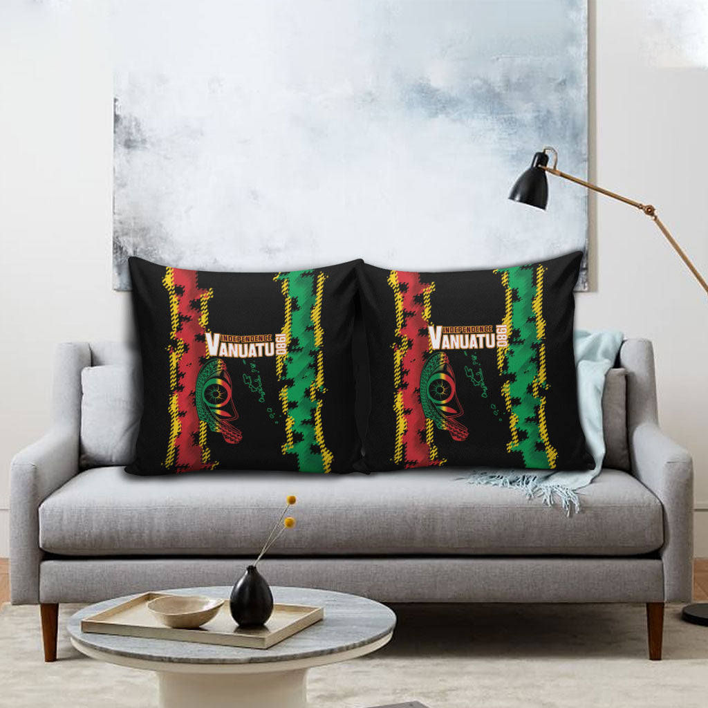 Vanuatu 46th Year Anniversary Pillow Cover Tamtam Slit Drums Long God Yumi Stanap