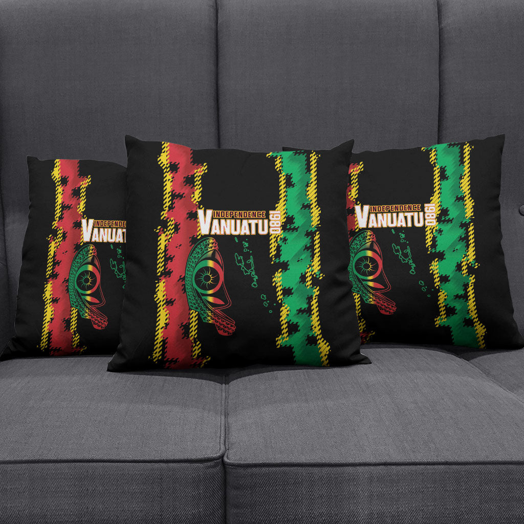 Vanuatu 46th Year Anniversary Pillow Cover Tamtam Slit Drums Long God Yumi Stanap