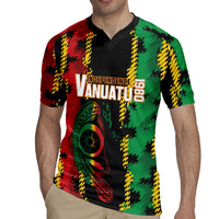 Vanuatu 46th Year Anniversary Rugby Jersey Tamtam Slit Drums Long God Yumi Stanap LT9 - Polynesian Pride