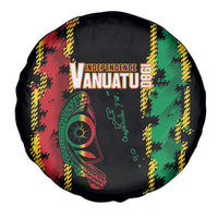 Vanuatu 46th Year Anniversary Spare Tire Cover Tamtam Slit Drums Long God Yumi Stanap LT9 - Polynesian Pride