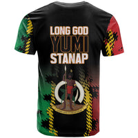 Vanuatu 46th Year Anniversary T Shirt Tamtam Slit Drums Long God Yumi Stanap LT9 - Polynesian Pride