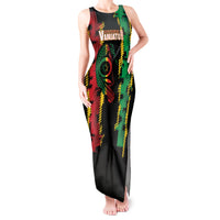 Vanuatu 46th Year Anniversary Tank Maxi Dress Tamtam Slit Drums Long God Yumi Stanap