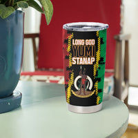 Vanuatu 46th Year Anniversary Tumbler Cup Tamtam Slit Drums Long God Yumi Stanap LT9 - Polynesian Pride