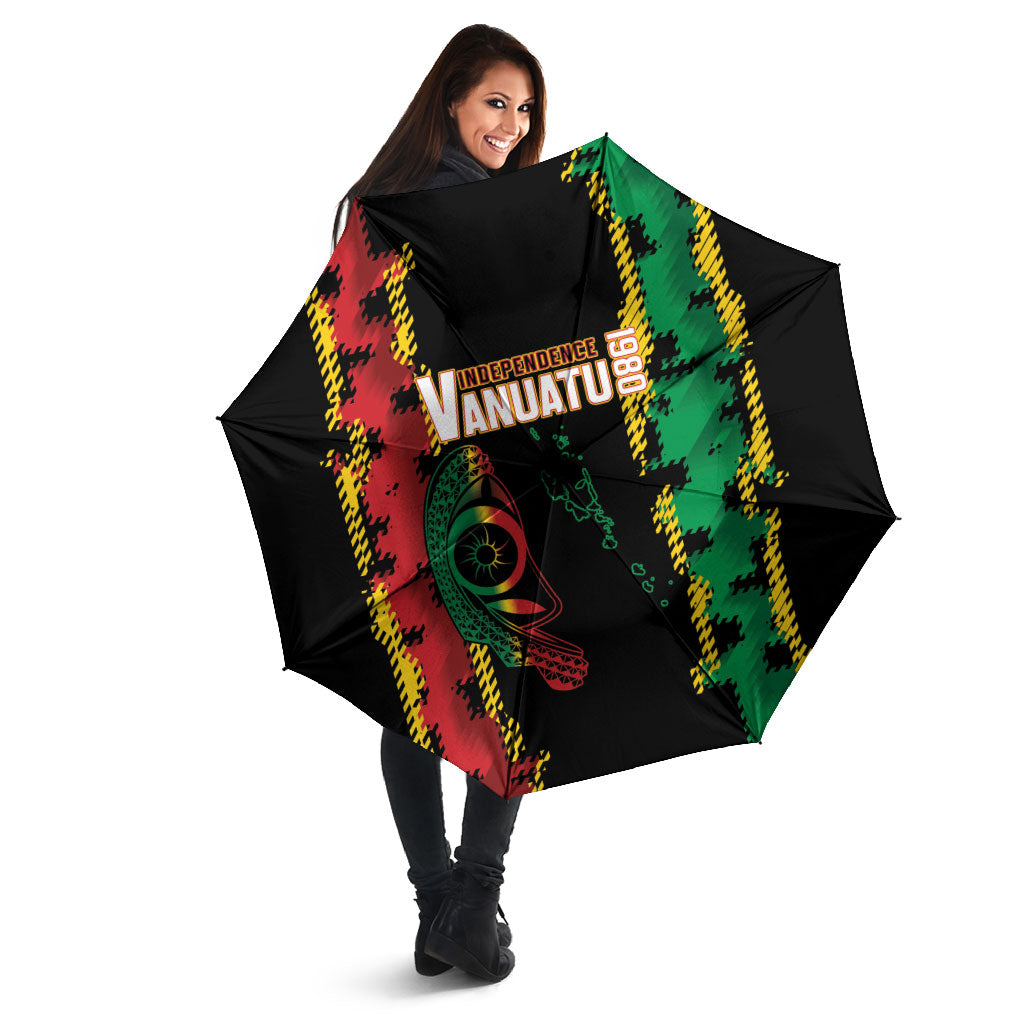 Vanuatu 46th Year Anniversary Umbrella Tamtam Slit Drums Long God Yumi Stanap LT9 - Polynesian Pride