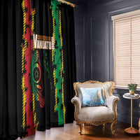 Vanuatu 46th Year Anniversary Window Curtain Tamtam Slit Drums Long God Yumi Stanap LT9 - Polynesian Pride