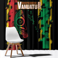 Vanuatu 46th Year Anniversary Window Curtain Tamtam Slit Drums Long God Yumi Stanap LT9 - Polynesian Pride