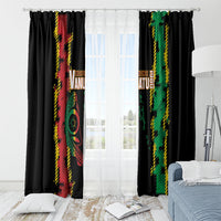 Vanuatu 46th Year Anniversary Window Curtain Tamtam Slit Drums Long God Yumi Stanap LT9 - Polynesian Pride
